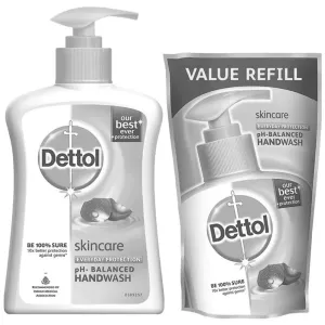 Dettol Skincare pH-Balanced Liquid Hand Wash, 200 ml (Get 175 ml Value Refill Pack Free)