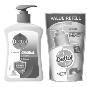 Dettol Liquid Hand Wash, 200 ml (Get 175 ml Value Refill Pack Free)