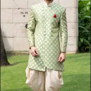 Olive green Sherwani