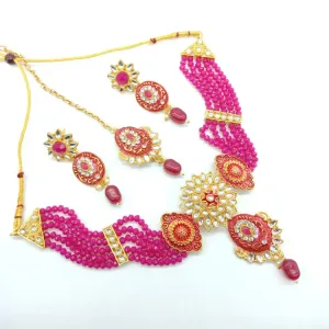 Flower Style Rani Pearl Choker Set 