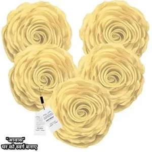 Rose Design Super Satin Round Cushion Covers