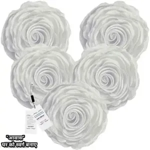Rose Design Super Satin Round Cushion Covers