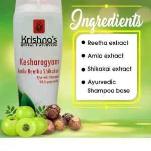 Kesharogyam Amla Reetha Shikakai ayurvedic shampoo 100% pure herb.