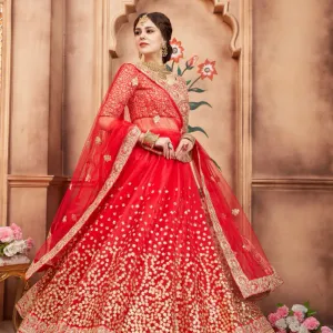 Adyaa women's bridal net sequin Lehenga Choli