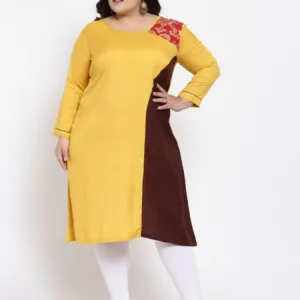 Adyaa women's Plus size patch work kurta
