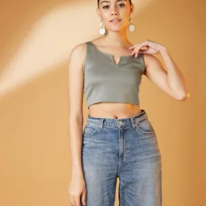 Scuba Solid Crop top