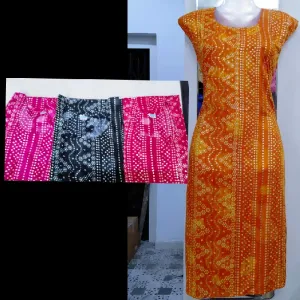 Capsule print bandhni kurti