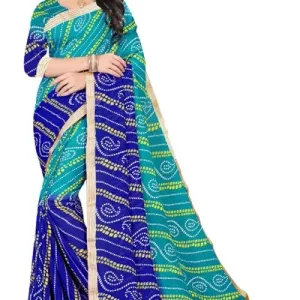 Luxurious Bandhani Printed Georgette Saree