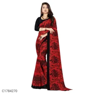 Varnam Elegant Printed Georgette Sarees