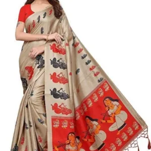 Varnam Fantastic Printed Khadi Silk Saree