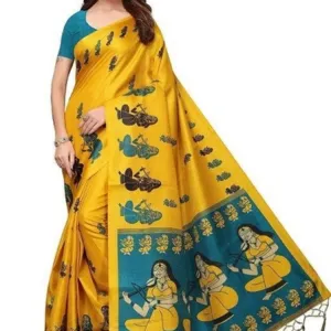 Varnam Fantastic Printed Khadi Silk Saree