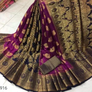 New Banarasi Silk Jacquard Weaving Sarees