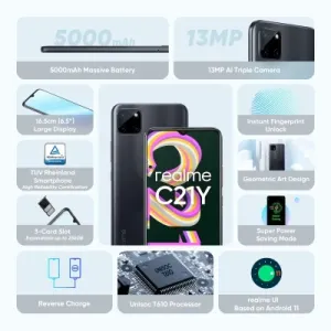 Realme C21Y (Cross Black)