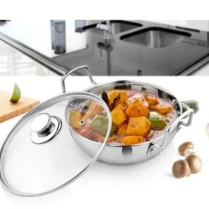 Kadai with glass lid