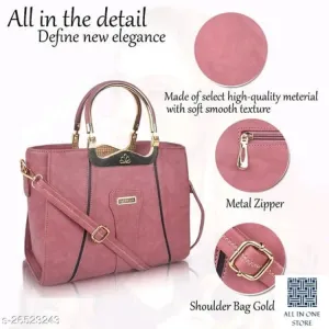 Trendy women handbag (pink) 