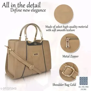 Trendy women handbag (brown) 
