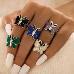 Butterfly Garden Charming Ring Set (Pack of 5)