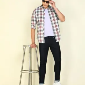 Peter England men checkered casual shirt 