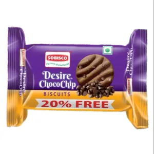 Sobisco Desire ChocoChip Biscuits (₹5×12Pcs.)