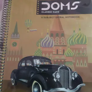 Doms 6 subject spiral notebook