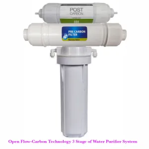 Open Flow-Carbon Technology 3 Stage of Water Purifier System