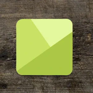 Color Blocked Greens Coaster - Set of 4