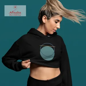 Harmony Black Crop Top Hoodie