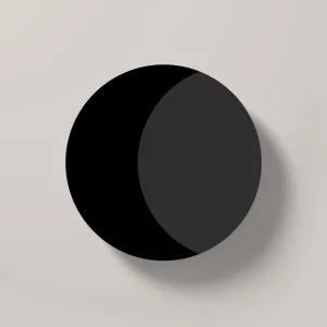 Grey Black Round Coaster - Set of 4