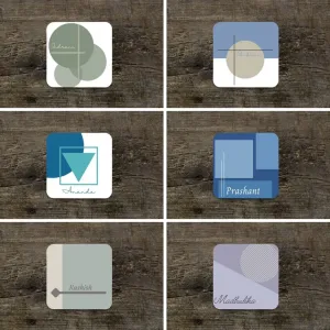 Customised Name Coaster - set of 6