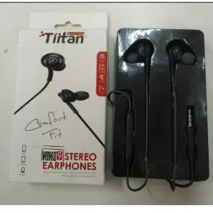 Nine9 Tiitan Earphone with mic/S8-TBE (Black)