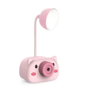 Pink coloured LED study lamp+sharpener+phone stand