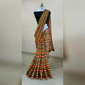 Trendy Satin Georgette saree