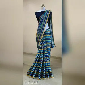 Trendy Satin Georgette saree