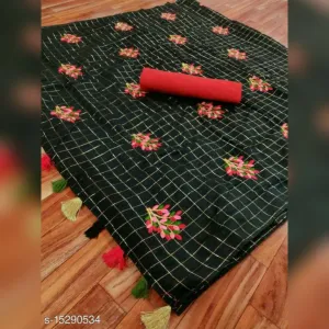 Chanderi Cotton Silk With Zari Strips Sarees