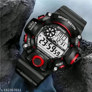 Green Shockproof Multi-Functional Automatic MultiColored Army Strap Waterproof Digital Sports Watch for Boys & Men's 