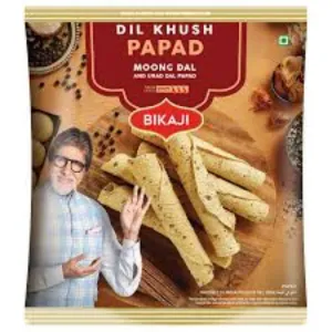 Bikaji Dil Khush Papad in "400gm" with Mrp Rs.122/- (Set of 25) (86.20/Pc)