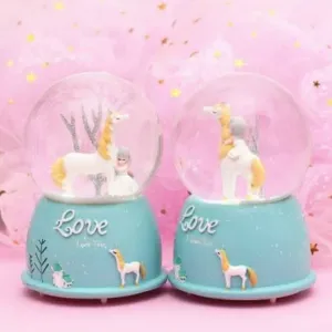 Unicorn Snow globe With Changing Light Birthday Return Gift For Kids