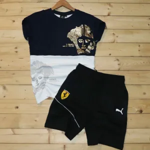*branded combo*
*T-shirt+shorts*

Brand - *puma*
                                             
                       
Shorts brand = puma

Style - Men's Round neke  T - Shirt + shorts

Fabric - 100% Cotton single jersey bio washed

GSM - 190 

Color -    as per image 

T shirt Size -  M , L , XL ,xxl

SHORTS size 
m = 30-32 (w) 
L  = 33-34 (w) 
Xl = 34-36 (w)
Xxl =37-38(w)

T shirt + shorts(combo ) 🔸All Goods are in single pcs packed   

Note 

👉 High Quality Pant  

🔸 All are discharge print 

 👉👉Ready for Delivery