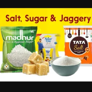 👍salt,sugar and jaggery👌