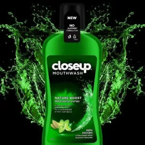 CLOSEUP MOUTHWASH NATURE BOOST MOUTH WASH