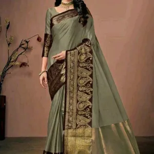 Trendy Attractive Cotton Silk Sarees