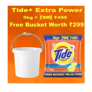 Tide detergent 5kg with bucket free