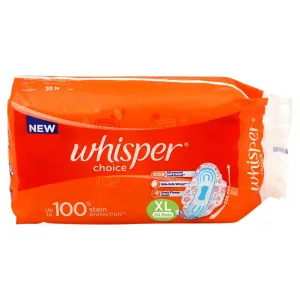 Wishper Choice Sanitary Napkin with wings XL 40 pads