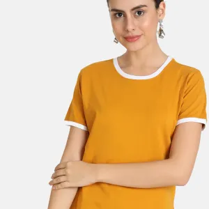 Women Solid Ringer T-shirt
