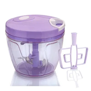 Manual 2in1 Handy 1 Litre Plastic Dori Chopper (Purple Colour)