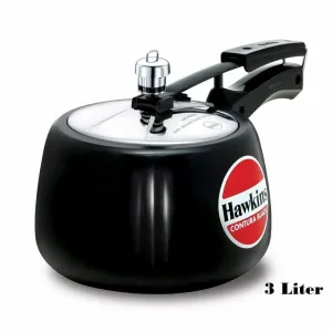 Hawkins Contura 3Ltrs Hard Anodized Pressure Cooker CB30 (Black)