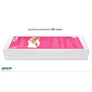 Gypsy Premium Plain Waxing Strips for Hair Removal - Disposable & Anti-Bacterial -40 Strips Each Pack - White Colour