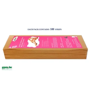 Gypsy Premium Plain Waxing Strips for Hair Removal - Disposable & Anti-Bacterial -40 Strips Each Pack - Beige Colour