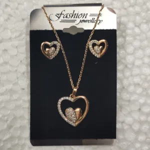 Ladies chain, locket with earnings