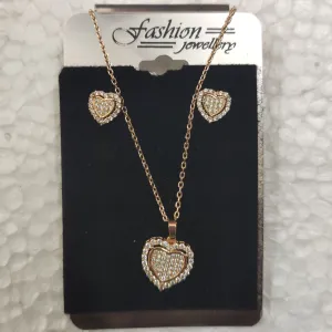 Ladies chain locket with earnings
